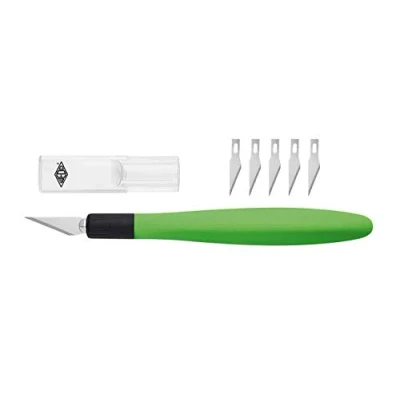 Image de Wedo Comfortline Scalpel avec 5 lames de rechange Vert