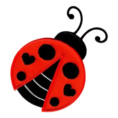 Image de PatchMommy Patch Écusson Brodé Thermocollant en Forme de Coccinelle Rouge Pièce Brodée à Coudre ou Coller au fer Repasser pour Enfant et Bébé