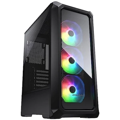 Image de COUGAR GAMING BOITIER PC ARCHON 2 RGB NOIR Inclus 3 ventilateurs ARGB Verre trempé Éclairage RVB Refroidissement d&#039;air Juqu&#039;à 6