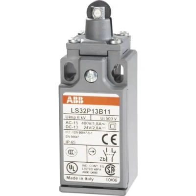 Image de ABB LS32P13B11 Interrupteur de fin course 400 V/AC 1.8 A poussoir à galet rappel IP65 1 pc(s)