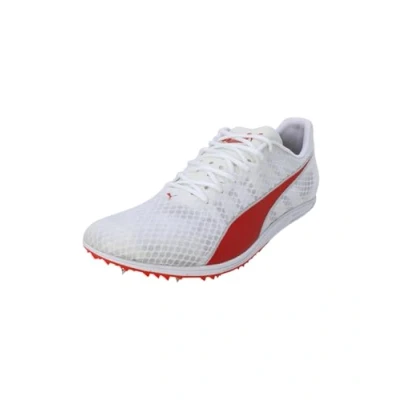 Image de PUMA Homme Evospeed Distance 11 Track and Field Shoe, White Red Metallic Silver, 40.5 EU