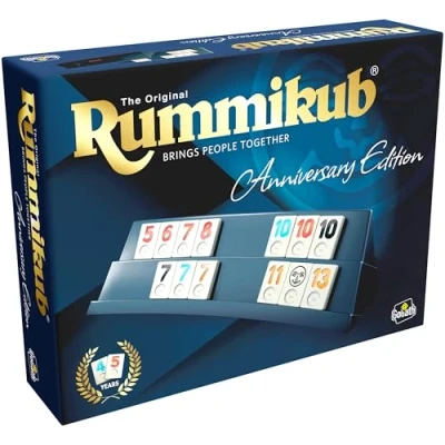 Image de RUMMIKUB Edición Aniversario (45 Años) Juego de Mesa para Niños y Adultos a partir 7 Años Familiar Lujo 2 4 Jugadores Conjunto Completo con 106 Fichas 20 40 Min