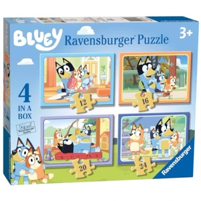 Image de Ravensburger Bluey 4 in Box (12, 16, 20, 24 Pieces) Jigsaw Puzzles for Kids Age 3 Years Up