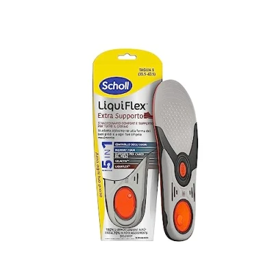 Image de Scholl Liquiflex Extra Support, semelles réglables anti odeurs en mousse à mémoire de forme avec technologie 5 1 pour chaussures travail, bottes et sécurité, taille S (35.5 40.5)