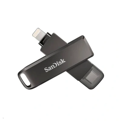 Image de SanDisk iXpand Flash Drive Luxe 64GB 2 in 1 Lightning &amp; USB Type C connectors for your iPhone and iPad