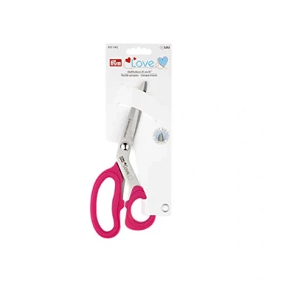 Image de Prym 610542 Ciseaux tissus micro denture, Love, 21cm, fuchsia