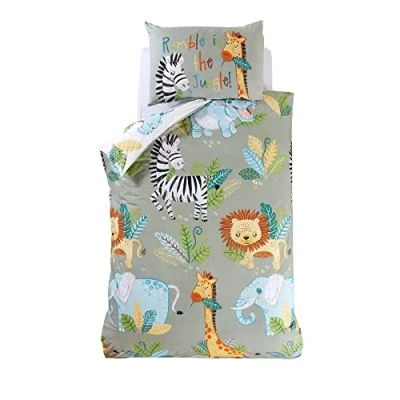 Image de Rapport Home Rumble in The Jungle Parure de lit pour Enfant Vert Simple