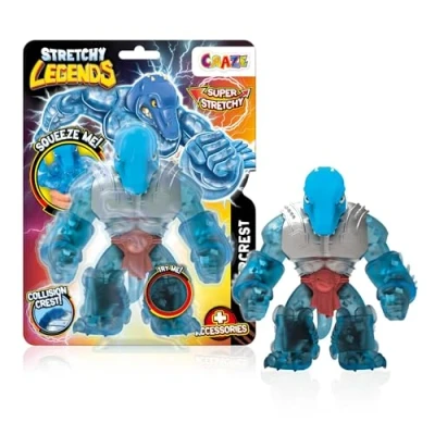 Image de CRAZE Legends Stretchy Silvercrest Figurine d&#039;action Super Extensible avec Slime à l&#039;intérieur &amp; pouvoirs, Héros Visqueux élastiques