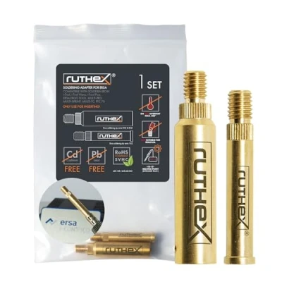 Image de ruthex Lot de 2 adaptateurs pannes à souder ERSA série 832, 842 et 102 Pointe fer compatible avec le i Tool Pico, PTC 70 pour insérer des