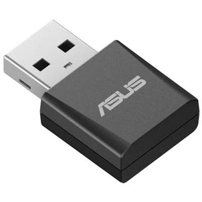 Image de ASUS USB BE92 Nano, Adaptateur Tri Band BE6500 WiFi 7 (802.11be), Bande 6GHz, Plug and Play, Compatible avec Windows 10 et 11, Advanced Network Security, idéal pour Les Jeux Le Streaming, Noir