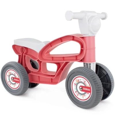 Image de Chicos Mini Custom Coral Draisienne Bebe 1 an avec Quatre Roues pour Une Plus stabilité Moto Enfant Stable, léger et résistant Jouet, Corail (36014)