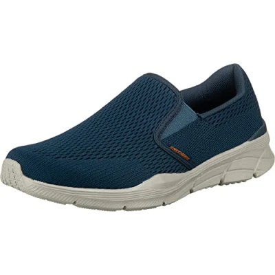 Image de Skechers Equalizer 4.0 Baskets Enfiler Homme Bleu (Navy Engineered Mesh/orange Trim Nvor) 45 EU