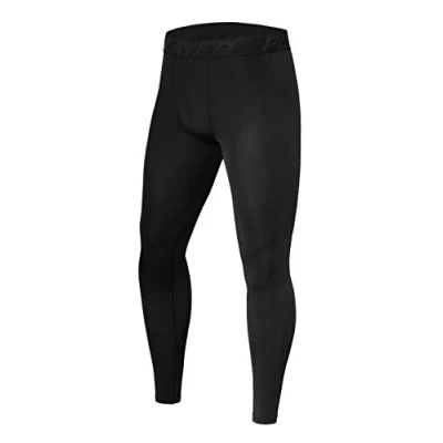 Image de PowerLayer Legging Couche de Base pour Le Sport Bas Compression Running Homme Noir, L