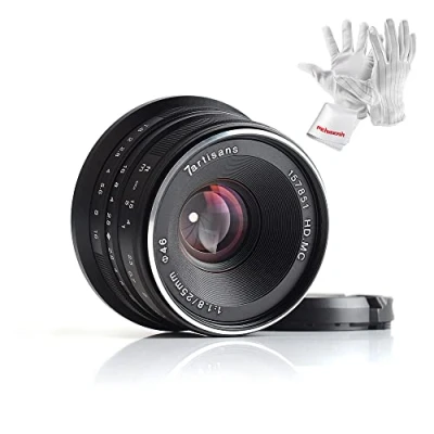 Image de 7artisans 25mm F1.8 manuelle Prime fixe objectif pour Olympus et Panasonic Micro 4/3 mFT M4/3 Caméras Noir
