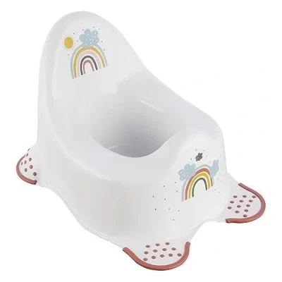 Image de Keeeper Rainbow Pot pour Bébé, de 18 Mois à 3 Ans Environ, Anti Dérapant, Adam, Blanc