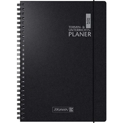 Image de Brunnen Agenda scolaire 2022/2023 Format A4 23 x 29,7 cm Noir 2 pages = 1 semaine 1075761903