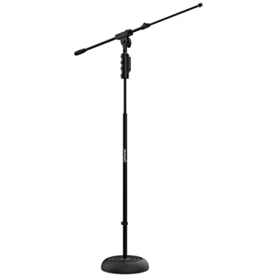 Image de Audibax Base 10E Soporte de Micrófono Suelo Jirafa Ajustable Redonda y Easy Block