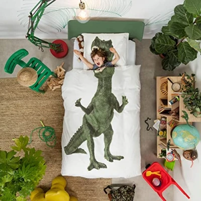 Image de SNURK Dinosaurus Rex linge de lit 100% coton 135 x 200 cm