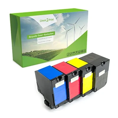 Image de Green2Print Toner Set, 4 Cartouches 4X 3000 Pages pour Lexmark CX725DE, CX725DHE, CX725DTHE, CX725, CS720DE, CS720DTE, CS720, CS725DE, CS725DTE, CS725