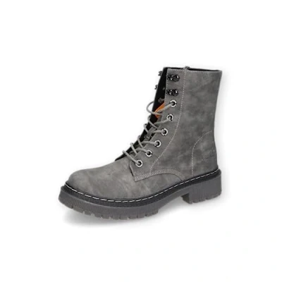 Image de Dockers by Gerli Femme Bottes à Lacets, Dame Bottines,Bottes Lacets,Demi Bottes,laçage,Dunkelgrau/Schwarz,37 EU / 4 UK