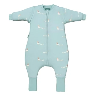 Image de molis&amp;co Gigoteuse pour Bébé avec Pieds, Manches Amovibles et Chaussettes Tog 2.5 Turbulette Hiver Bébé, Fille Garçon 100% Coton (certifiée Oeko TEX) Duck Family (4 Ans)