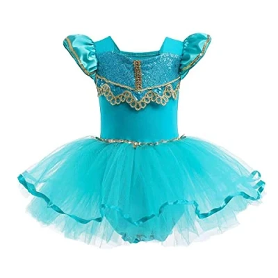 Image de Lito Angels Robe Ballet de Danse Princesse Jasmine pour Enfant Fille, Déguisement Ballerine Justaucorps Danseuse Tutu Taille 2 3 ans