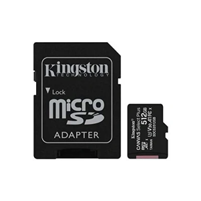 Image de Kingston Canvas Select Plus microSDXC 512GB + SD Adaptateur