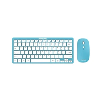 Image de Celly Kit Clavier et Souris Sans Fil Bleu Clair