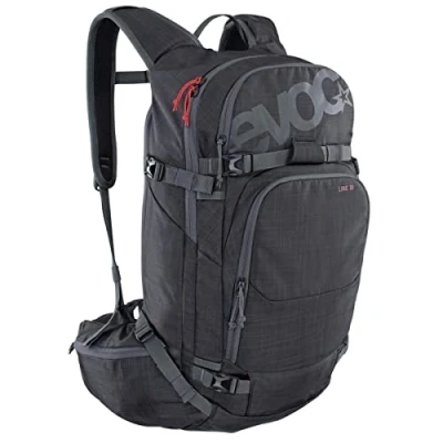 Image de EVOC LINE 30 Sac à dos all mountain (NEURALITE SYSTEM, compartiment séparé pour les avalanches avec plan d&#039;urgence, principal facile d&#039;accès, BODDY HUGGING), gris carbone chiné