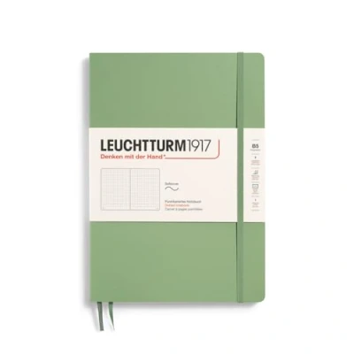 Image de LEUCHTTURM1917 363928 Carnet Composition (B5), couverture souple, 123 pages numérotées, Sauge, pointillé