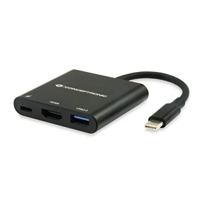 Image de Conceptronic DONN01B station d&#039;accueil USB 3.2 Gen 1 (3.1 1) Type C Noir Neuf