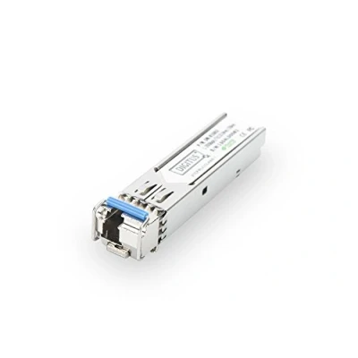 Image de DIGITUS Module SFP Gigabit Universel 1,25 Gbit/s Mini GBIC pour câble à Fibre Optique monomode LC Simplex bidirectionnel TX1310/RX1550nm portée 20 km Plug &amp; Play