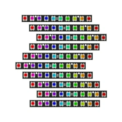 Image de Treedix 10 x RGB LED Light Stick Matrix, bits avec carte pilote intégrée, DC 5 V compatible Arduino et Raspberry Pi