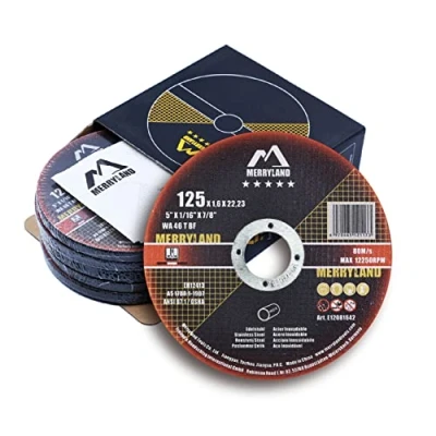 Image de Merryland Disque à Tronçonner 125 Métal INOX Acier Fer, X 1,6 mm de Coupe 25 Pièces, Découper pour Meuleuse d&#039;Angle, Expert line E12081642