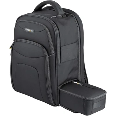 Image de StarTech.com Sac à Dos Ordinateur Portable 15,6 pouces avec Compartiment Amovible pour Accessoires PC Pro High Tech en Nylon Résistant Ergonomique, tous Déplacements(NTBKBAG156)
