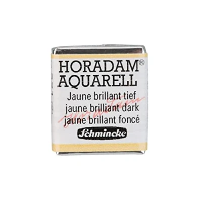 Image de Schmincke HORADAM® AQUARELL aquarelle d&#039;artiste très fine, 210 Jaune brillant profond, 14 044, 1/2 cupule