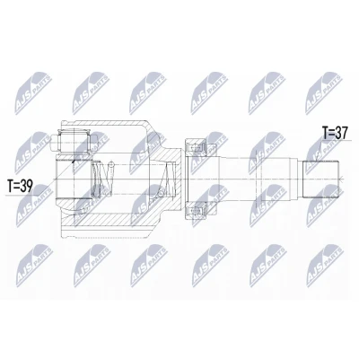 Image de Jeu de joints, arbre transmission NTY NPW CT 128