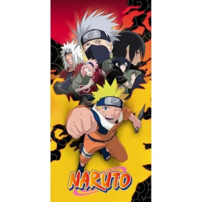 Image de Halantex NARUTO UZUMAKI Sasuke Itachi Uchiha Serviette de Plage Bain 100% Coton Taille 70 x 140 cm Multicolore NA 3404T