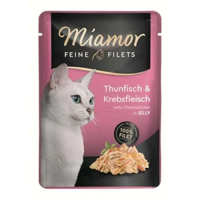 Image de Miamor Katzenfutter Feine Filets Thunfisch &amp; Krebsfleisch 100 g, 24er Pack (24 x g)
