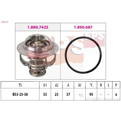 Image de EPS 1.880.742 Thermostat d&#039;eau 95 53 Made in Italy OE Equivalent avec joint d&#039;étanchéite AUDI: A4 B8 Avant, A3 3/5 portes, Sportback