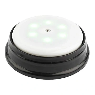 Image de Ideen mit Herz Plateau tournant Socle lumineux Pied rotatif Fonctionne avec piles éclairage LED fonction minuterie Assiette de présentation (socle : noir Lumière changement