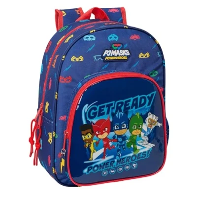 Image de Safta PJMASKS READY Sac à dos d&#039;école pour enfants d&#039;âge scolaire, confortable et polyvalent, 26 x 11 34 cm, bleu marine, Estándar, Décontracté