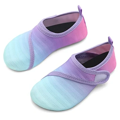 Image de Chaussures d&#039;eau antidérapantes pour enfant Séchage rapide pieds nus de piscine, Jb Violet Vert, 30/31 EU