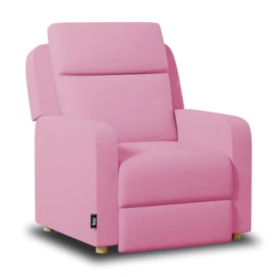Image de Nalui Fauteuil Relax Salon Manuel (77x87x95cm) avec Repose Pied et Structure Renforcée, Supporte jusqu&#039;à 150kg. Inclinable 160º, Rembourré en Tissu Rose