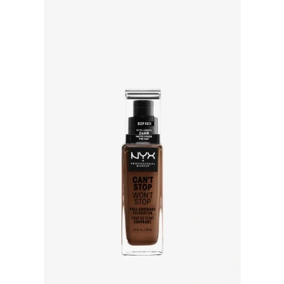 Image de Nyx Professional Makeup CAN&#039;T STOP WON&#039;T Foundation Fond de teint, Femme, Taille: 30 ml, 20 deep rich