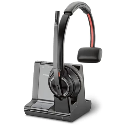Image de POLY W8210/A, UC Casque Sans fil Arceau Bureau/Centre d&#039;appels Bluetooth Noir, Gris Neuf