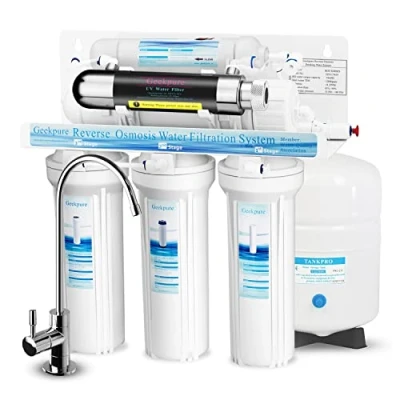 Image de Geekpure Système de filtre à eau potable osmose inverse en 6 étapes avec UV 75GPD