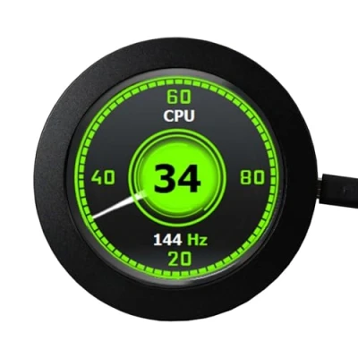 Image de VSDISPLAY Écran rond LCD 7,4 cm 2,1&quot; 480 x IPS 450 nits, mini port vidéo HDMI, alimentation micro USB, pour CPU GPU température PC Case Display