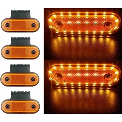 Image de Formplas 4 x LED Feux Gabarit Position Lateral Jaune 12v 24v Remolque Camion Camionette Lampe