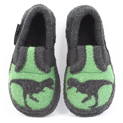 Image de Beck Garçon Dino Chaussons Bas, Vert, 34 EU